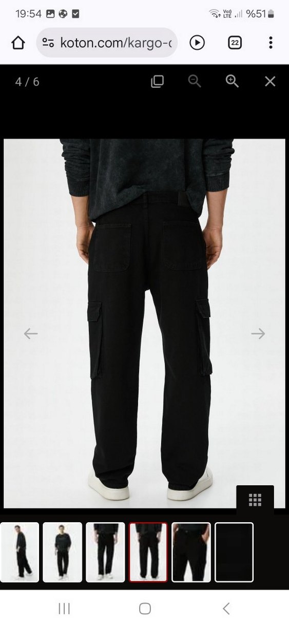 Siyah Regular Fit Erkek Pantolon - Görsel 2