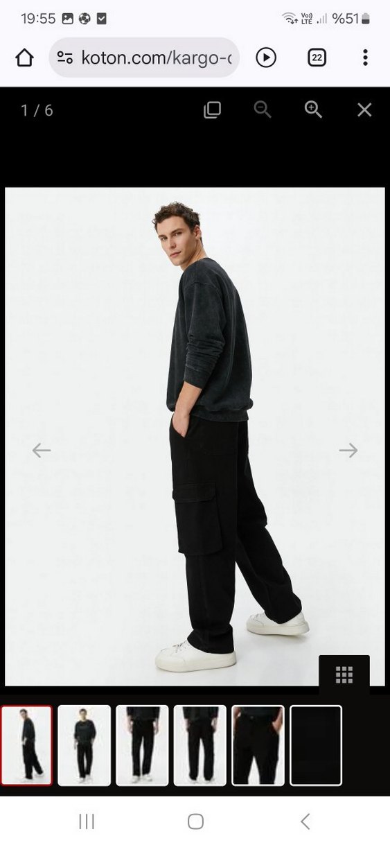 Siyah Regular Fit Erkek Pantolon - Görsel 4