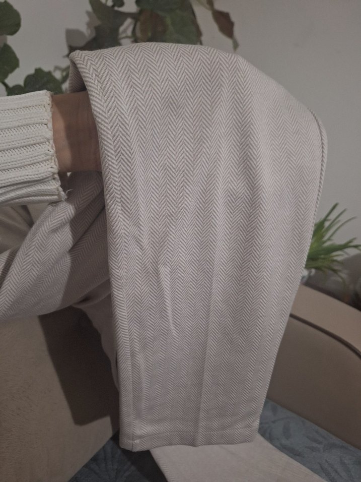 Bej Erkek Kumaş Rahat Kesim Pantolon - Görsel 3