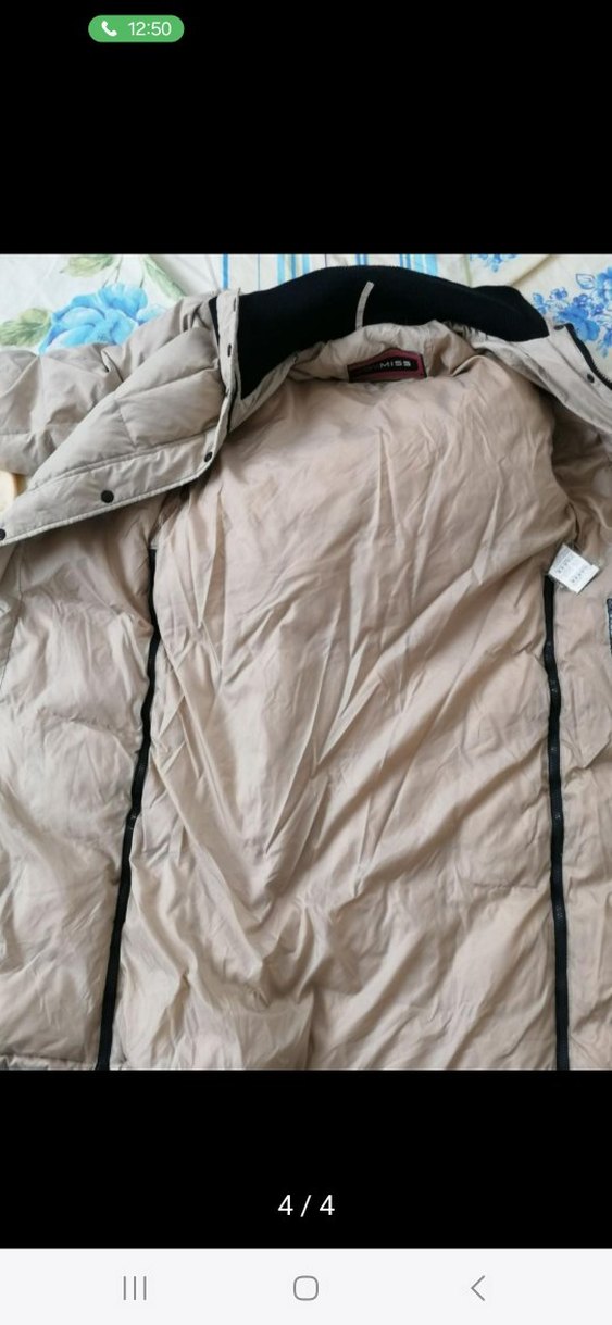 Bej Uzun Kadın Kışlık Mont - Görsel 4