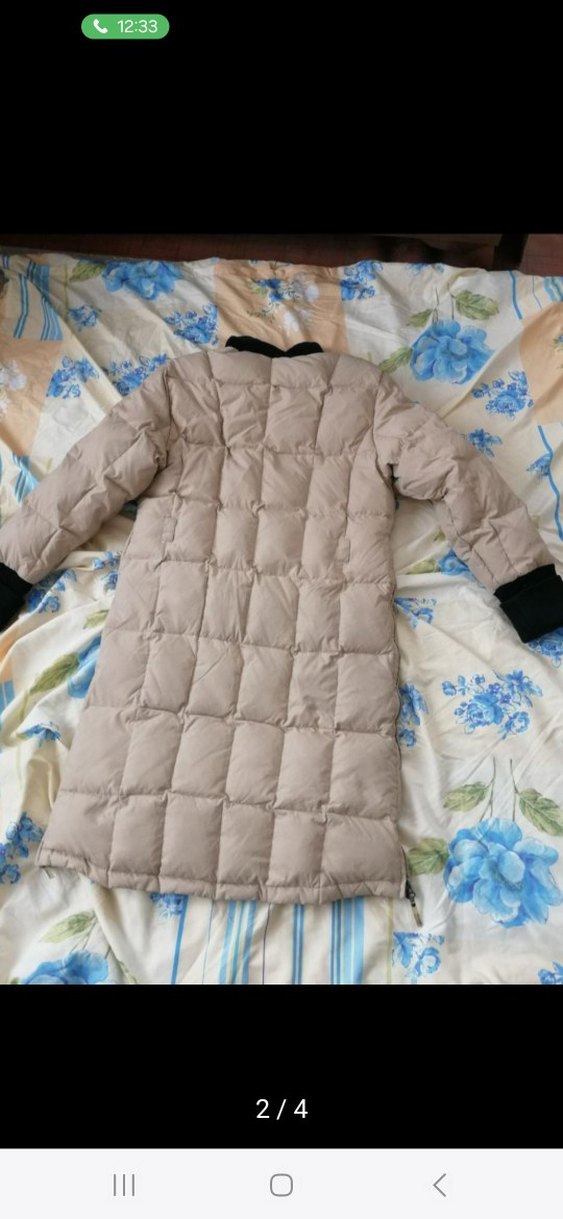 Bej Uzun Kadın Kışlık Mont - Görsel 2