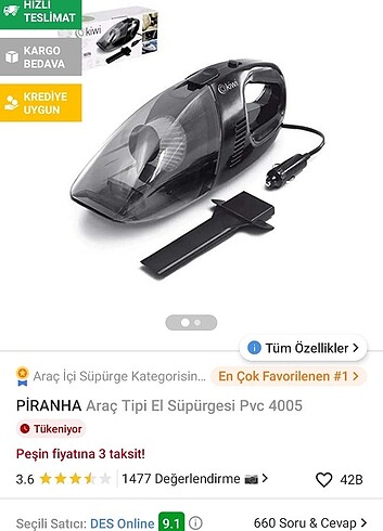 Piranha süpürge 