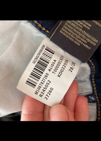 28 Beden Kadın Lacivert Dar Kesim Denim Pantolon