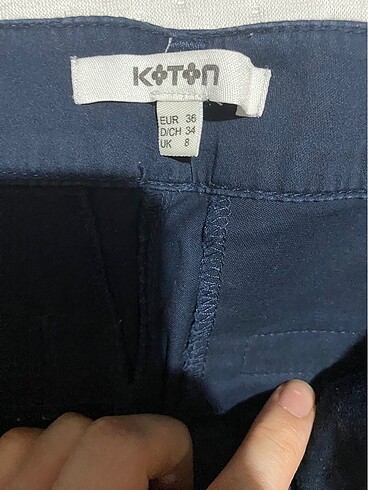 36 Beden lacivert Renk Koton kumaş pantolon