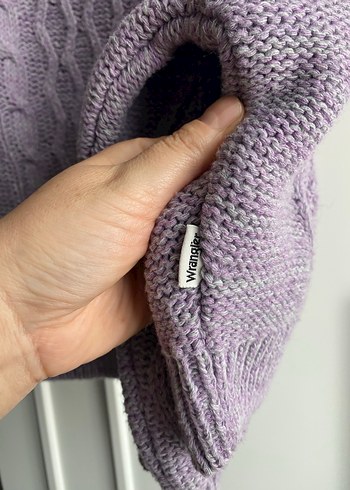 Mor Örgü Kadın Kazak, Rahat Kesim, Bisiklet Yaka - Görsel 3