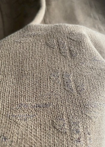 Bej Kadın Midi Triko Elbise Kısa Kollu - Görsel 2