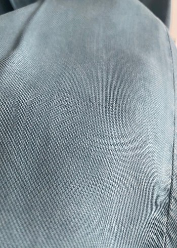 Düğmeli Turkuaz Kadın Denim Pantolon - Görsel 3