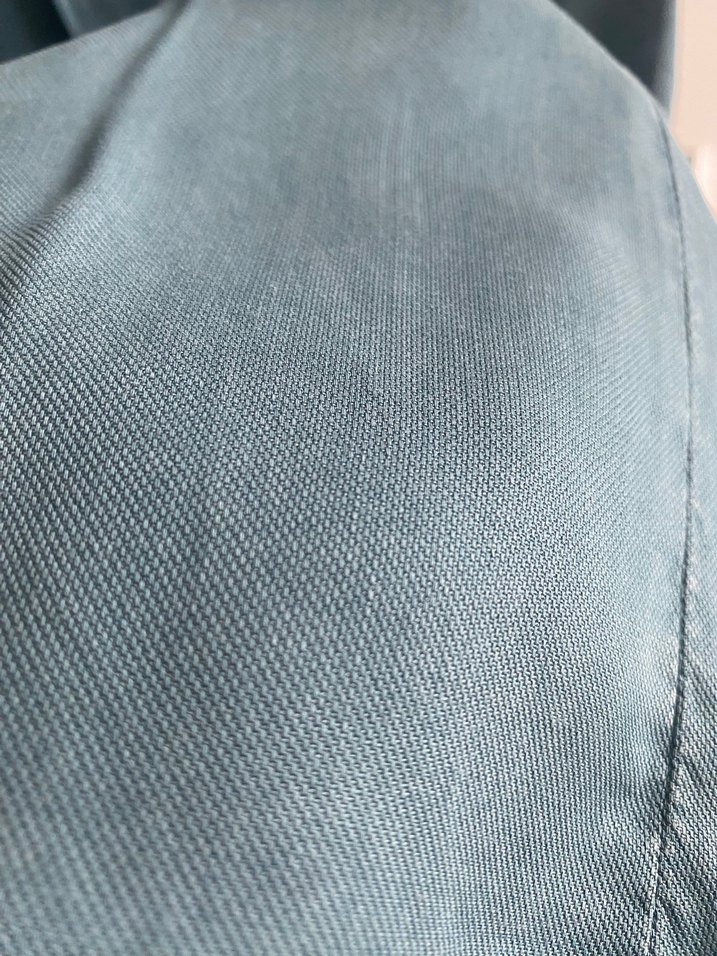 Düğmeli Turkuaz Kadın Denim Pantolon - Görsel 3