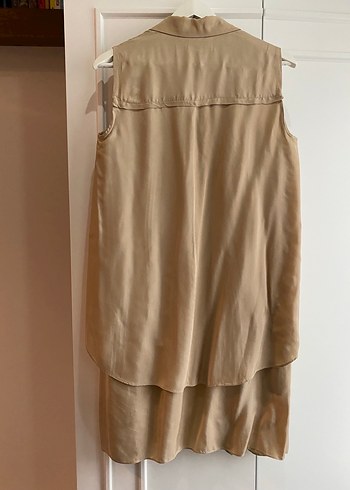 İpekyol Kolsuz Bej Uzun Tunik/ Elbise - Görsel 4