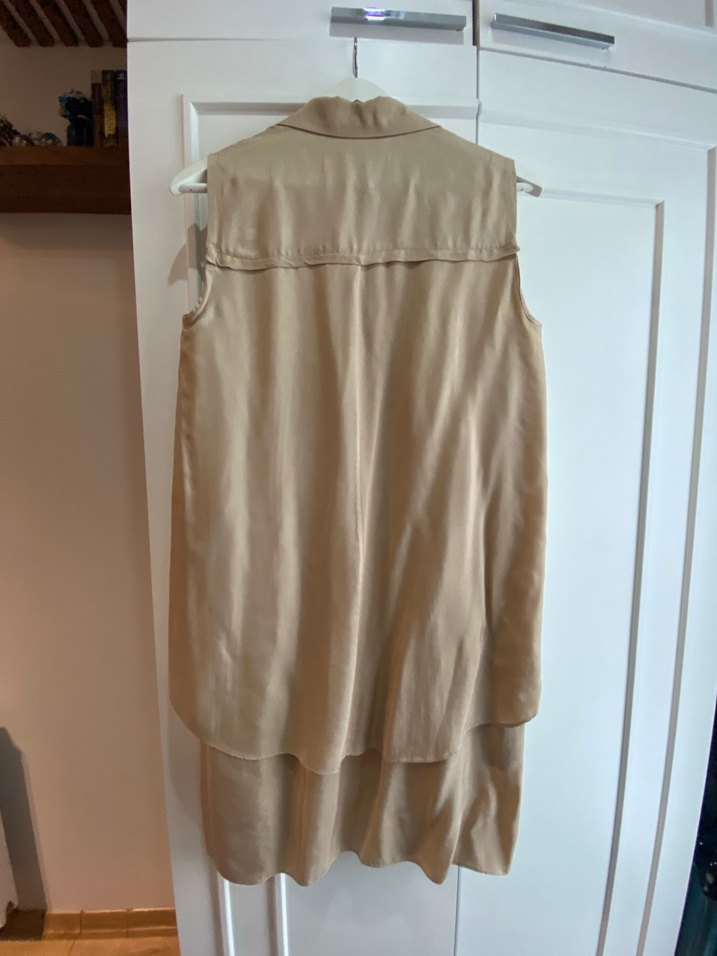 İpekyol Kolsuz Bej Uzun Tunik/ Elbise - Görsel 2