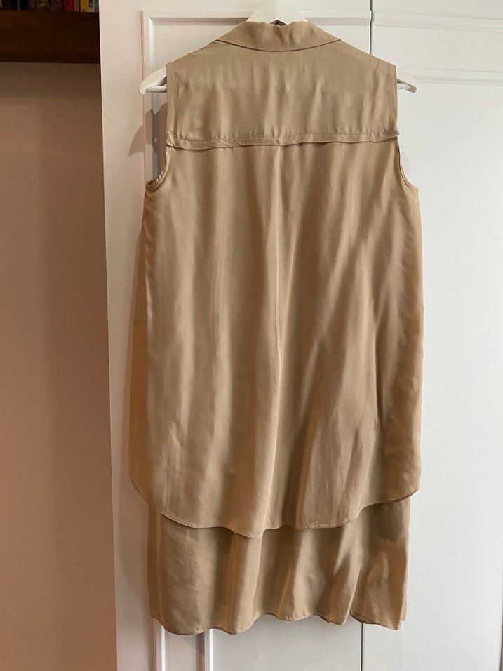 İpekyol Kolsuz Bej Uzun Tunik/ Elbise - Görsel 4