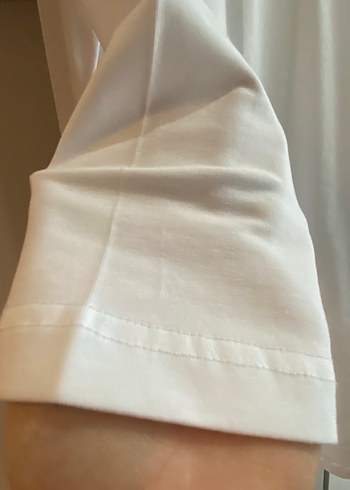 Allday Baskılı Uzun Kollu Beyaz Pamuklu Kadın Tunik/ Elbise - Görsel 8