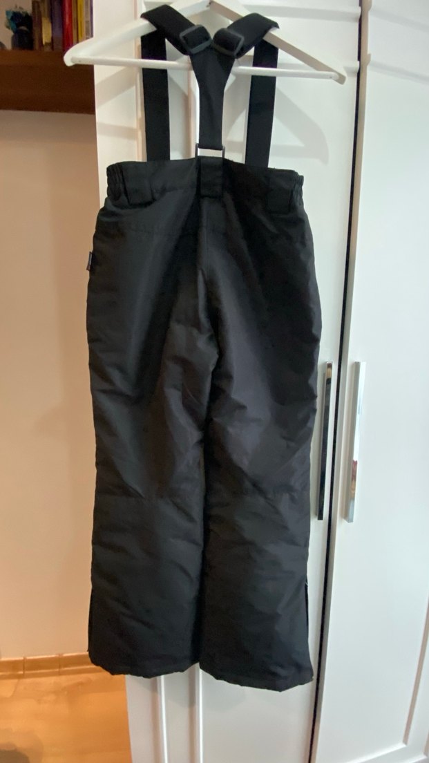 Askılı siyah kayak pantolonu - Görsel 5