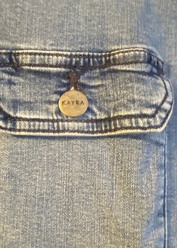 Uzun Jean Elbise, Fermuarlı, Gri Mavi - Görsel 6