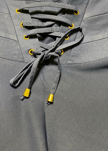 Kadın Lacivert Uzun Salaş Etek - Görsel 9