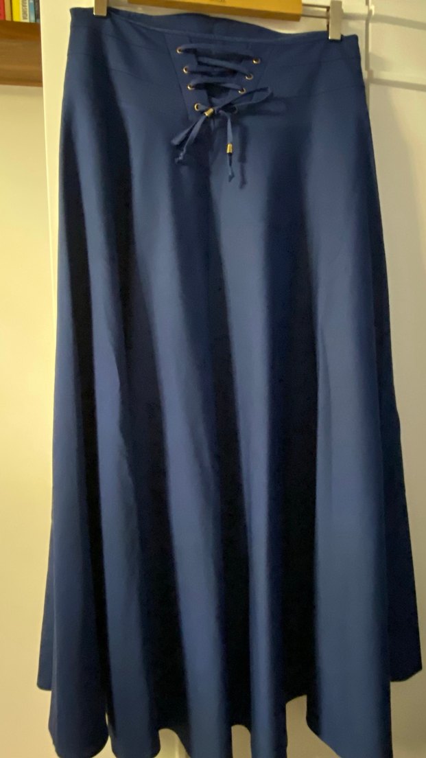 Kadın Lacivert Uzun Salaş Etek - Görsel 3