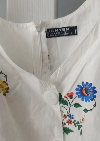 Beyaz Bohem Midi Elbise - Görsel 6