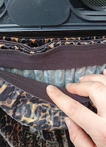 40 Beden Leopar desenli etek