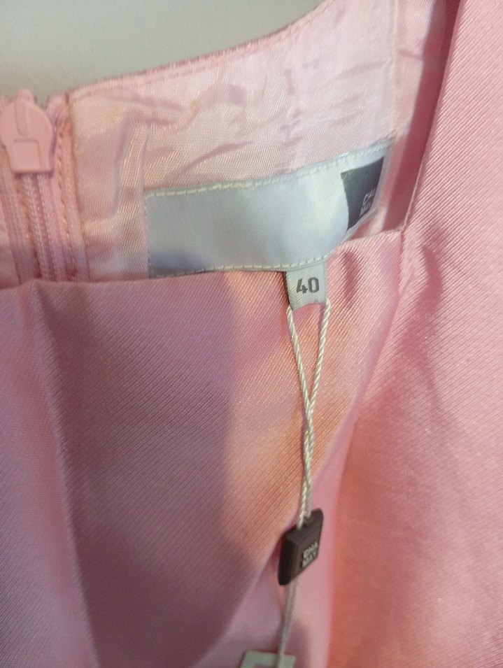 Pembe Midi Pilili V Yaka Kadın Elbise - Görsel 3