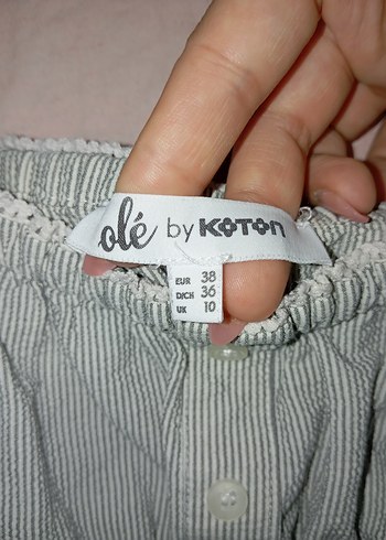 Gri Keten Kadın Bluz Düğmeli ve Bol Kesim - Görsel 4