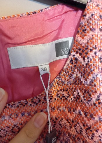 Pembe Pilili Kolsuz Uzun Abiye Elbise - Görsel 3