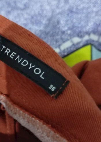 vintage mini etek rengi turuncu - Görsel 5