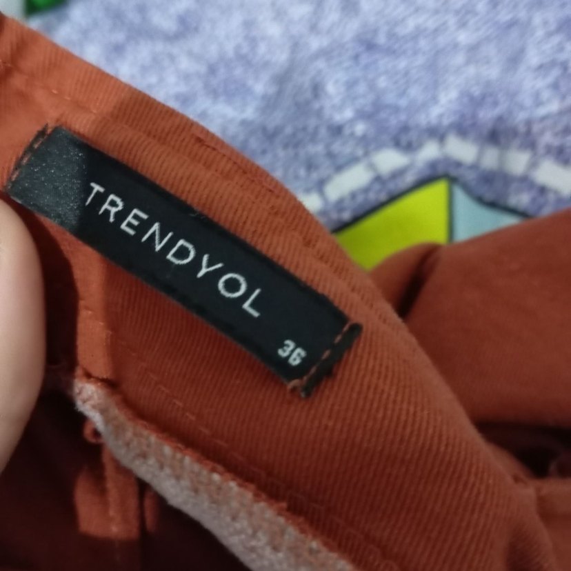 vintage mini etek rengi turuncu - Görsel 5