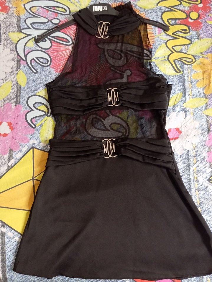 Tokalı Siyah Kısa Gösterişli Gece Elbisesi - Görsel 2