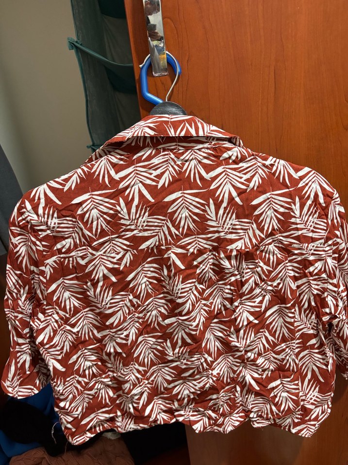 Düğmeli Kısa Kollu  Batik Gömlek - Görsel 2