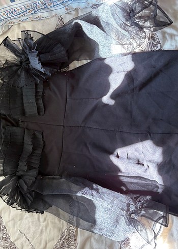 Siyah Straplez Gotik Elbise - Görsel 2