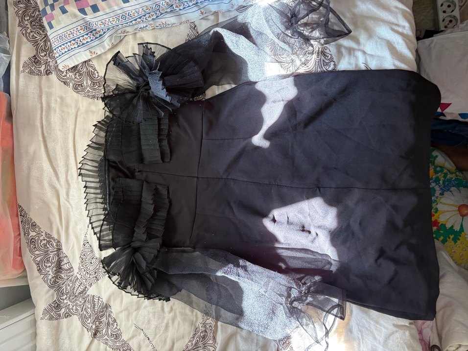 Siyah Straplez Gotik Elbise - Görsel 2