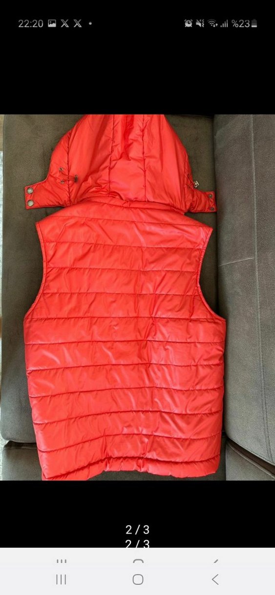 damat marka Kırmızı Fermuarlı erkek Yelek - Görsel 2