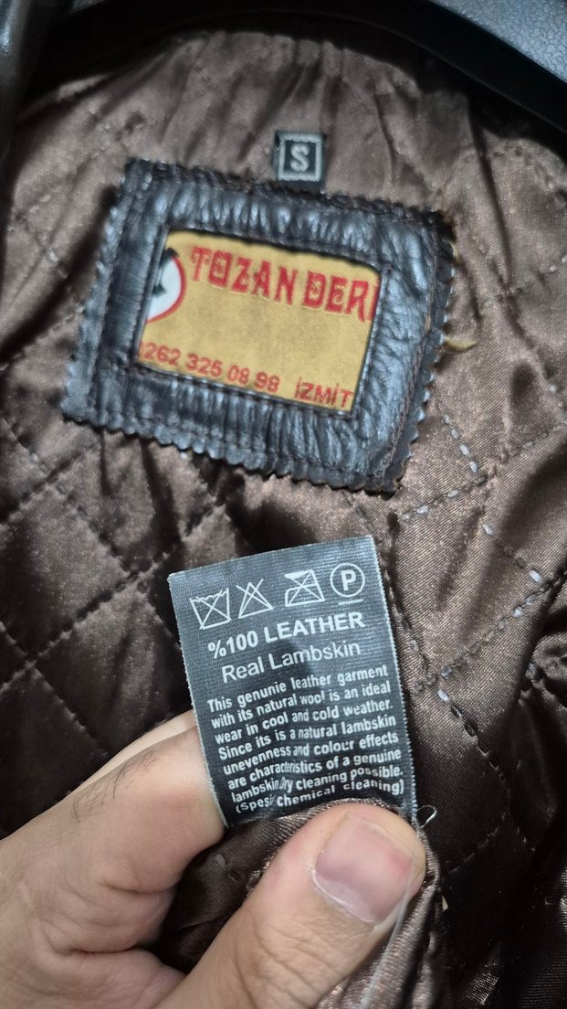 Deri Kahverengi Biker Ceket - Görsel 4