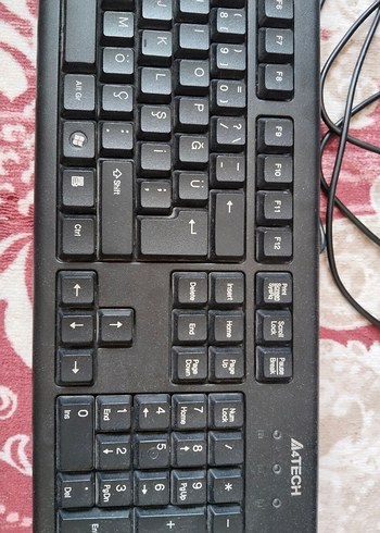  Beden USB Kablolu Siyah A4Tech Klavye