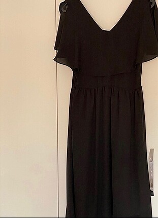 38 Beden siyah Renk Batik şifon elbise