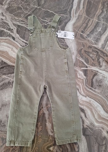 Erkek Çocuk Gri Denim Tulum
