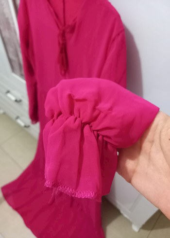 Diğer Kadın Pembe Uzun Kollu Bohem Elbise