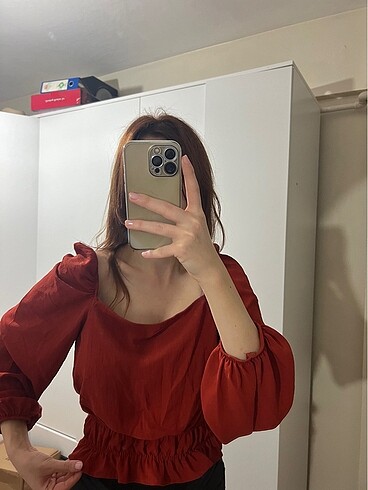 xl Beden bordo Renk Kiremit rengi bluz