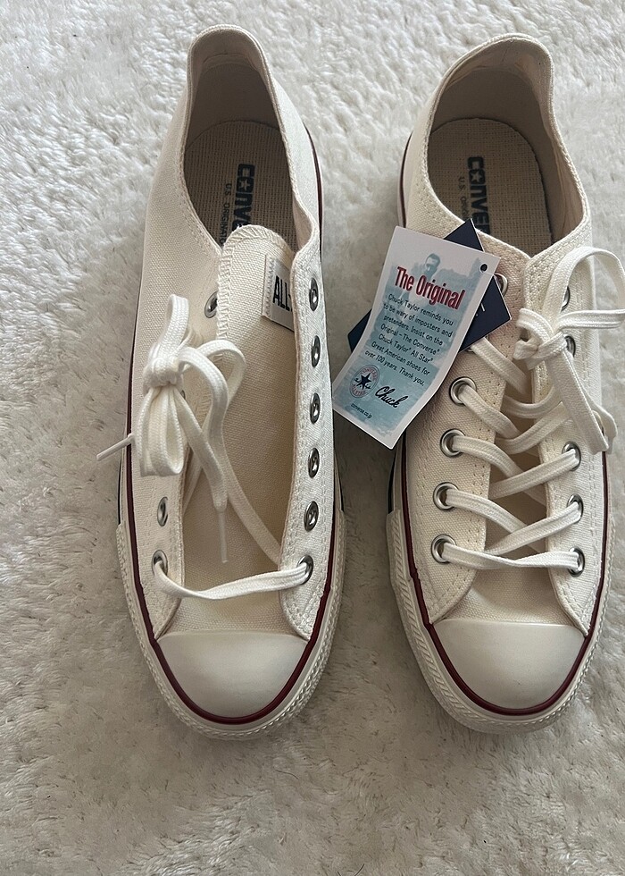 Kırık beyaz erkek converse - Görsel 5