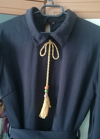 Koton nakışlı gündelik tesettür elbise - Görsel 6