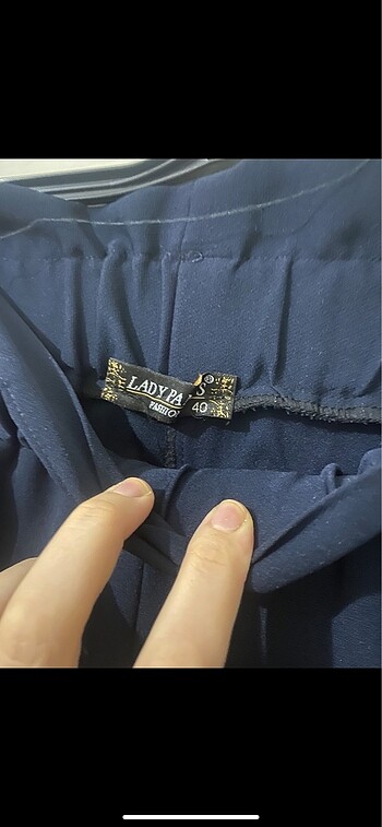 l Beden lacivert Renk Bol paça pantolon