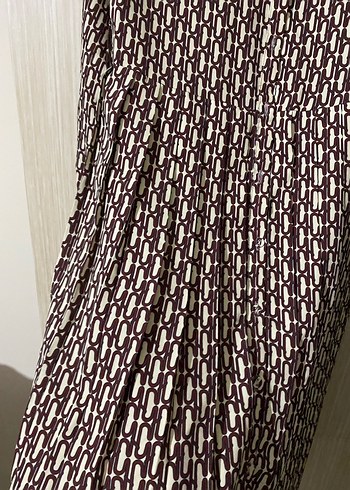 Bohem V Yaka Uzun Kol Uzun Elbise - Görsel 5