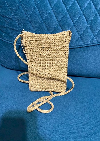 Bej Örgü Bohem Çapraz Çanta - Görsel 2