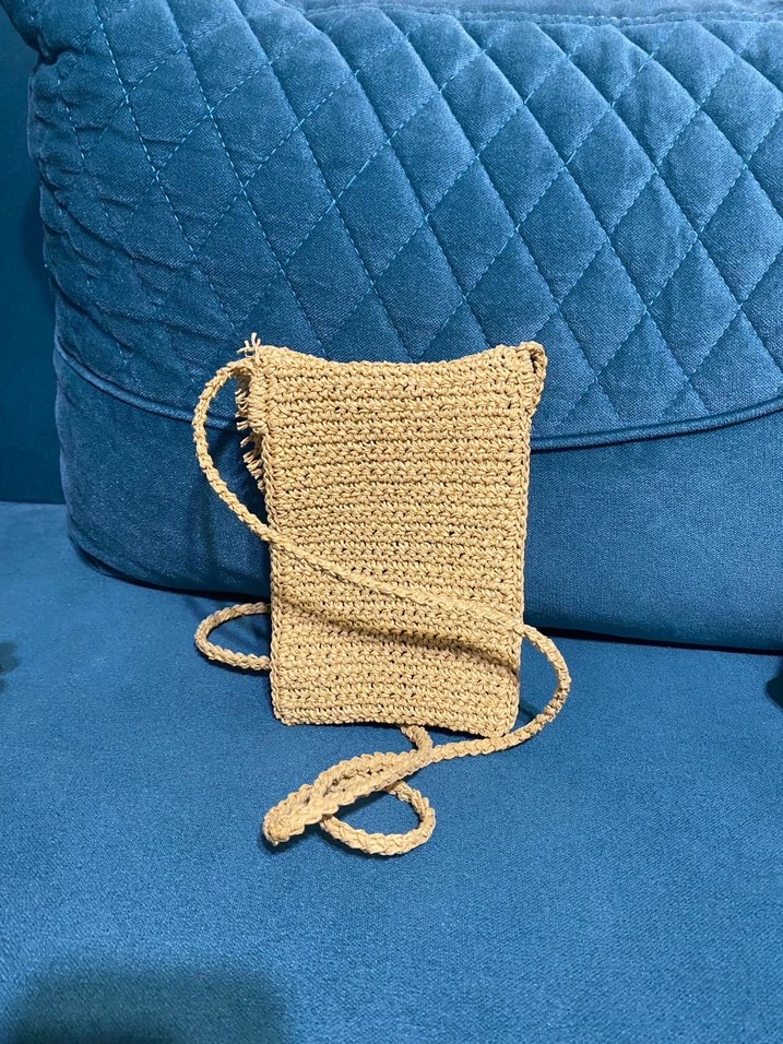 Bej Örgü Bohem Çapraz Çanta - Görsel 3