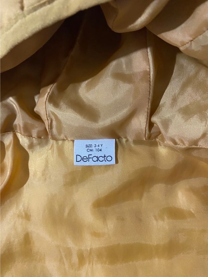 Sarı Kapüşonlu Erkek Çocuk Mont - Görsel 4