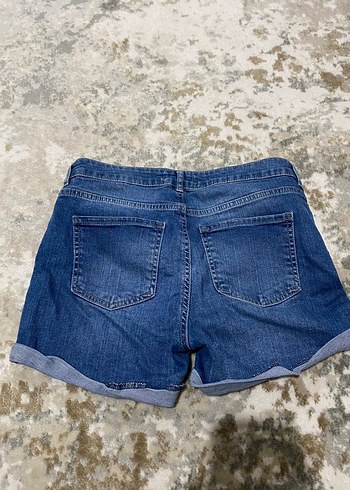 Kadın Lacivert Mini Denim Şort - Görsel 2