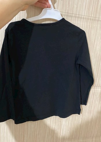 Siyah Erkek Çocuk Uzun Kollu Atatürk Baskılı Tişört - Görsel 2