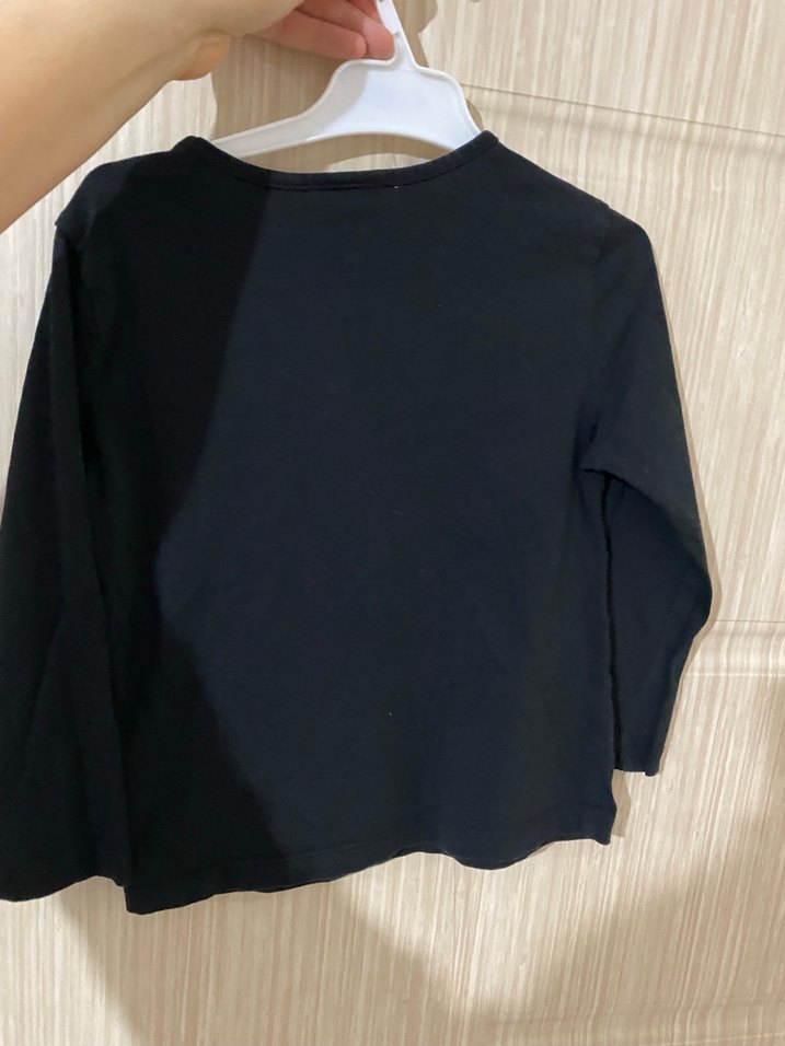 Siyah Erkek Çocuk Uzun Kollu Atatürk Baskılı Tişört - Görsel 2