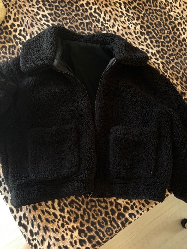 Kürklü Siyah Kadın Deri Ceket - Görsel 2