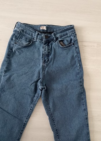 Mango Gri Mavi Kadın Denim Pantolon